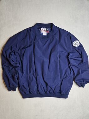 The Game Sportswear Windbreaker Pullover Jacket Navy Blue XL Donald Memorial
